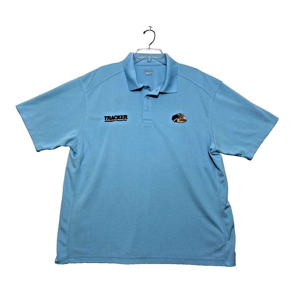 Bass Pro Shops Tracker Boats Polo Shirt Men's XLT World Wide Sportsman Coolmax